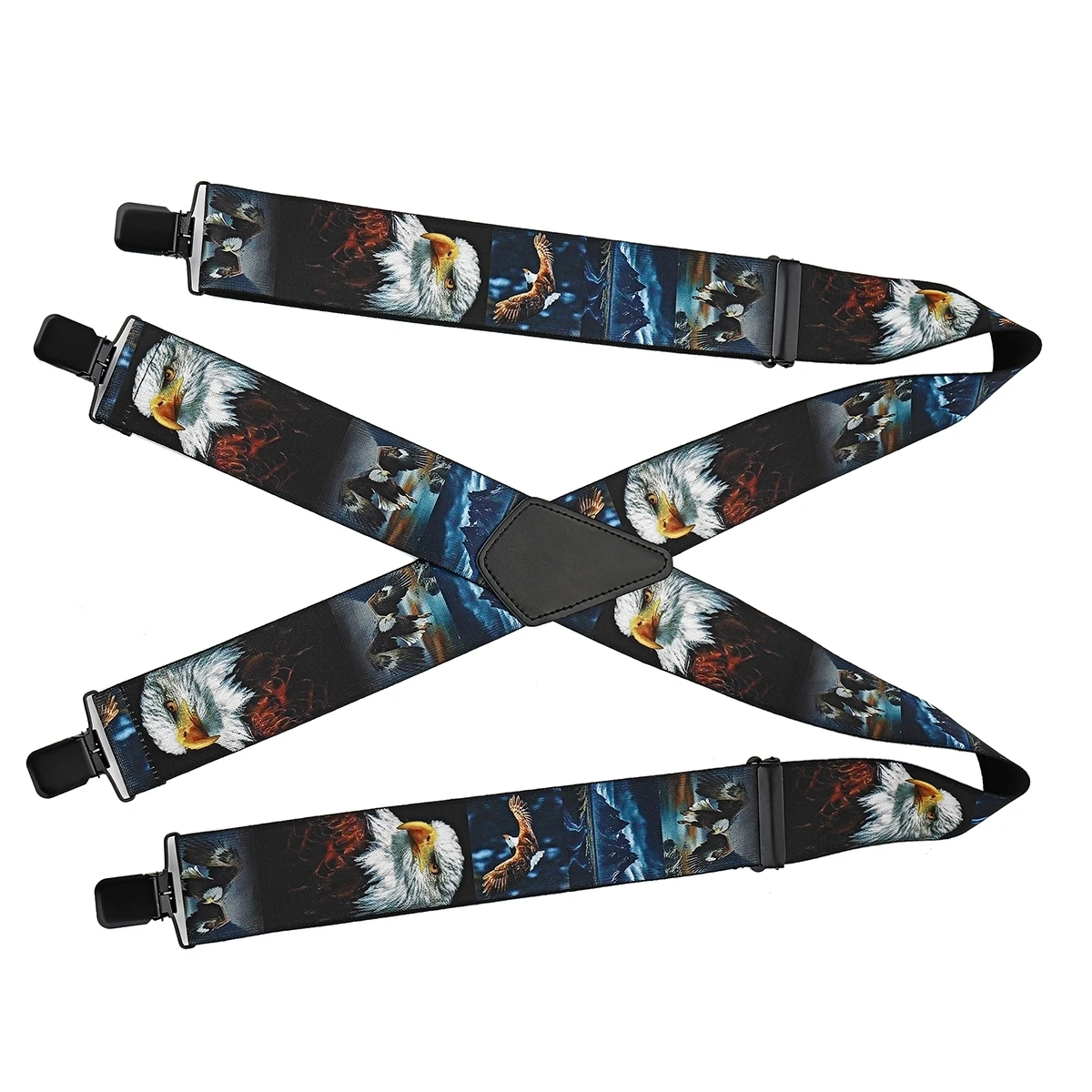 حزام نحت الرأس الأبيض على شكل X للرجال مقاس 1.97 بوصة، حزام مرن للغاية قابل للتعديل