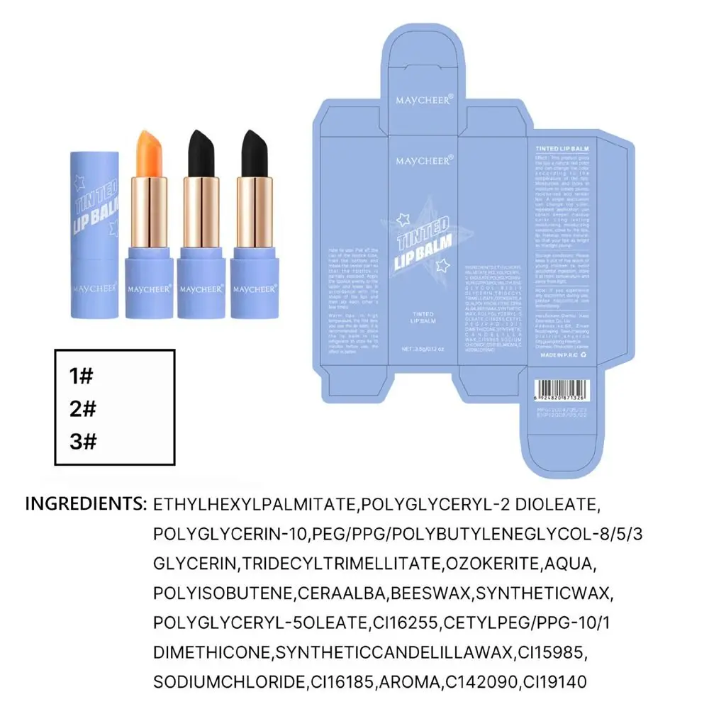 Lápiz labial mate de larga duración que cambia de Color bálsamo labial teñido hidratante 24 horas lápiz labial mágico resistente al agua para mujeres y niñas