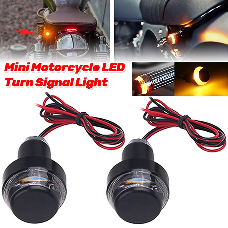 Motorcycle Handle Turn Signal Light 12LED High Brightness Amber Flasher Indicator Lamp Good-quaility Accessories For 22mm Moto