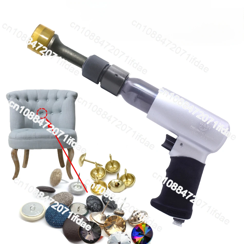 High Efficiency Pneumatic Hammer Nail Gun For Upholstery Buttons Pins Nailer Sofa bed scalp soft pull button Cloth  pushpin