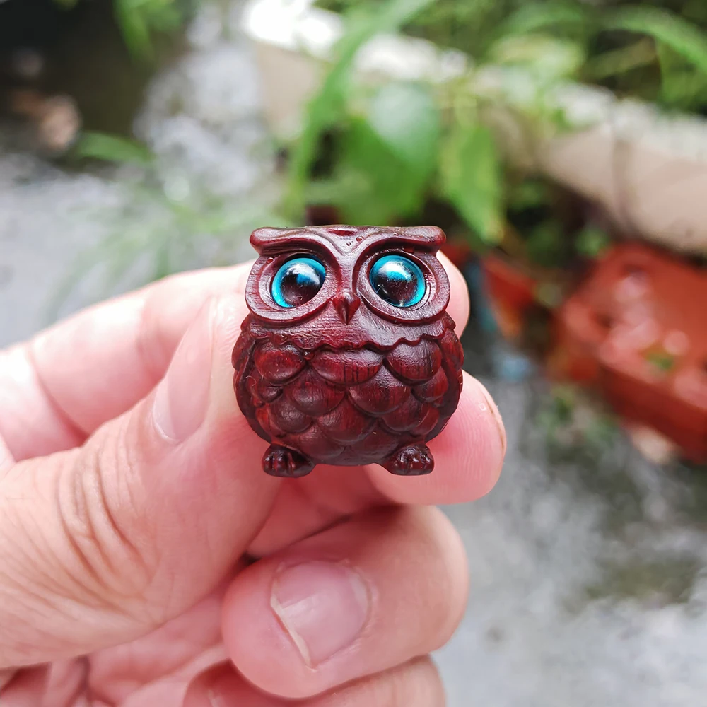 Wooden Owl Figurine, Ethnic Style, Minimalist Style, Suitable for Creative Desktop Decorations, Interior Decoration, Fireplace, Study Room, Christmas Gifts, Office, Halloween Decorations