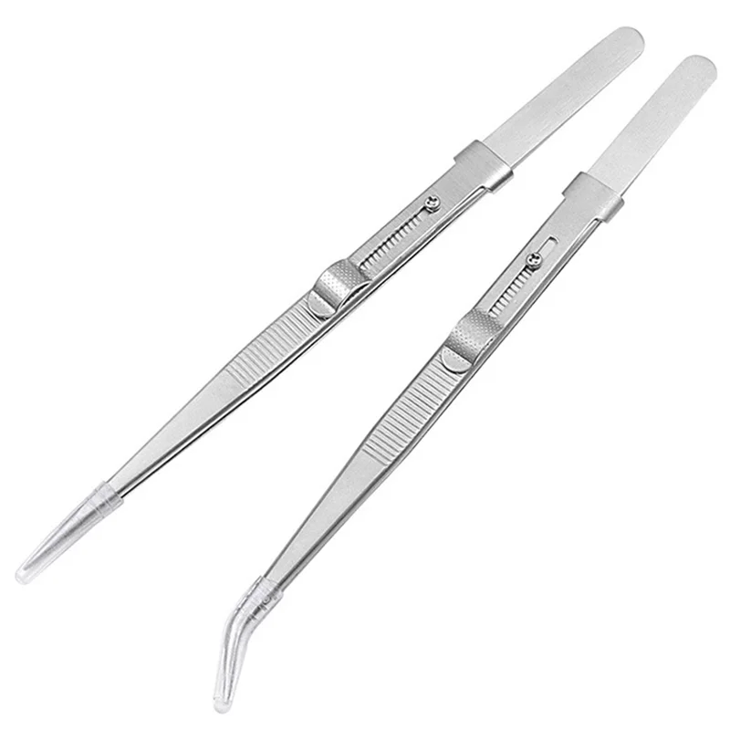 3 Pack Stainless Steel Tweezers Diamond Gems Tweezer Diamond Tweezers Jewelers Holder Pick Up Tool-ABPP