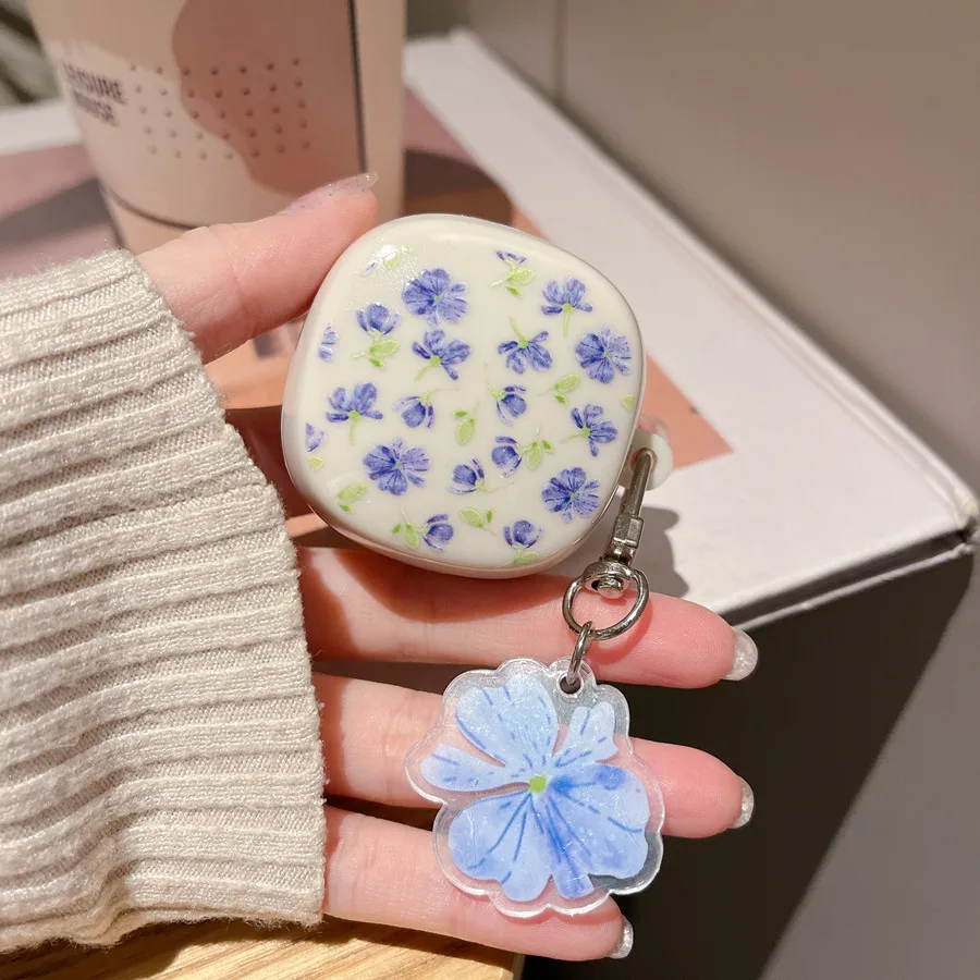 For Samsung Galaxy buds live / buds2 2 pro Case Cute Cartoon Case Luxury Flower Silicone Earphones Cover for Galaxy buds 2 pro