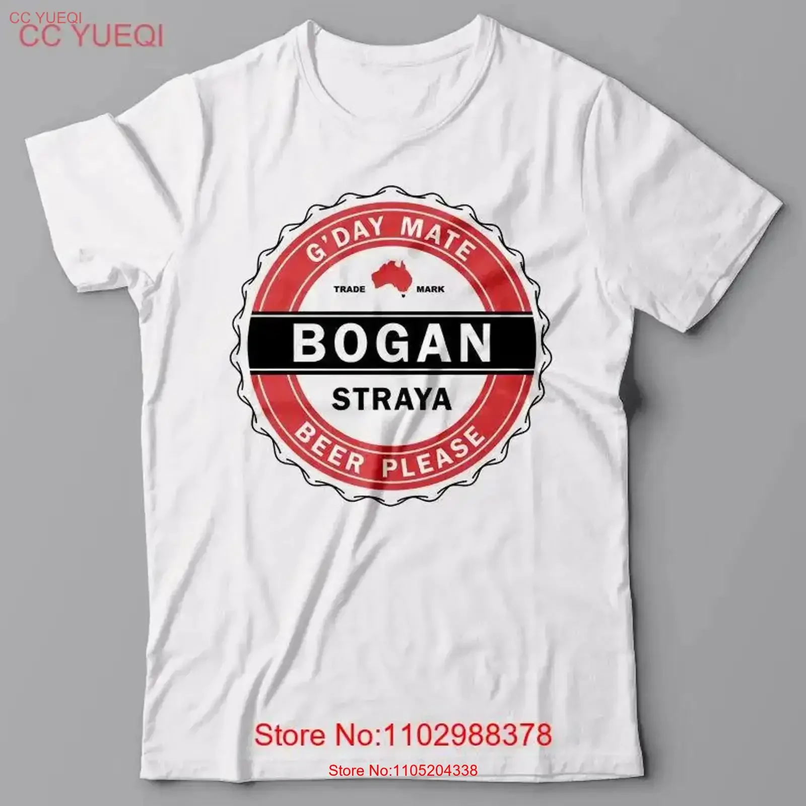Funny cool T shirt for men BOGAN Straya Bintang beer inspired Bali Aussie vintage Washed Top For Everyday Wear Casual Stylish