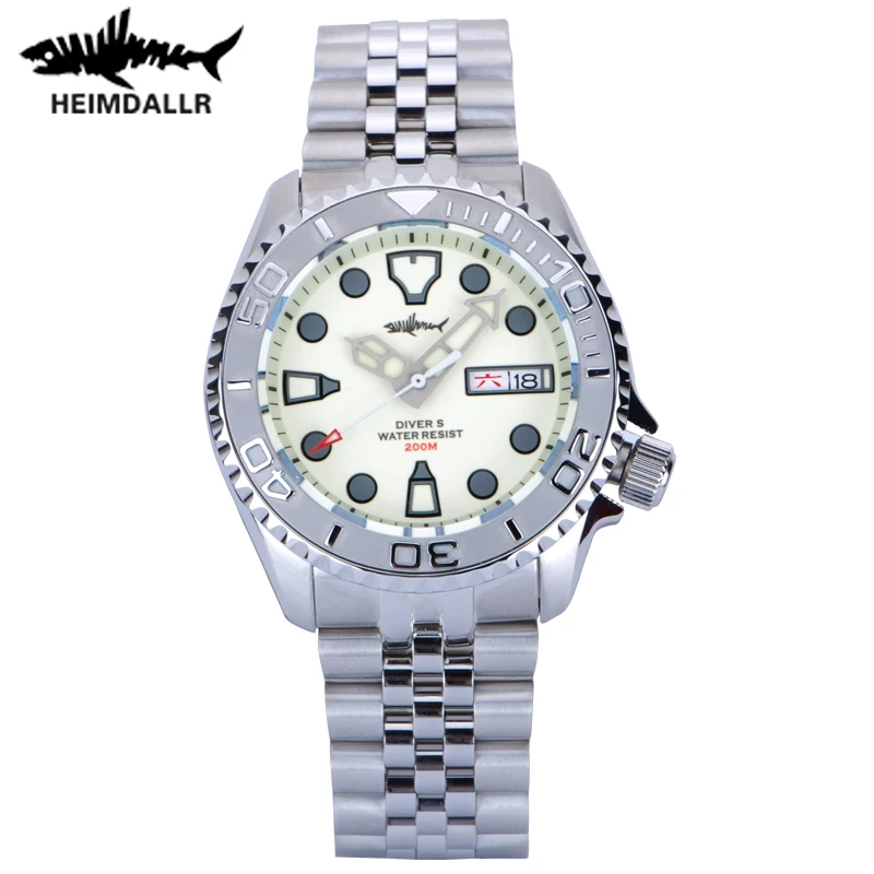 

Heimdallr Watch Sharkey SKX007 NH36 Automatic Mechanical C3 Luminous Sapphire Crystal Full Surface 20bar Waterproof Diver Watch