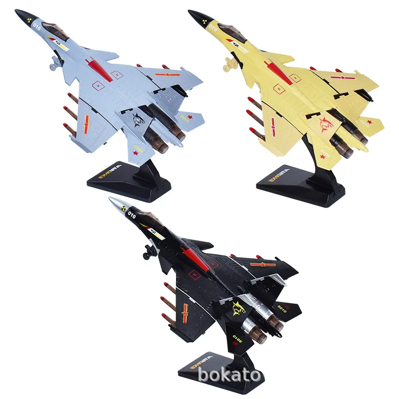 Diecast alloy pull back 1:72 J15 fighter model,classic collection ornaments,original packaging gifts,new products free shipping