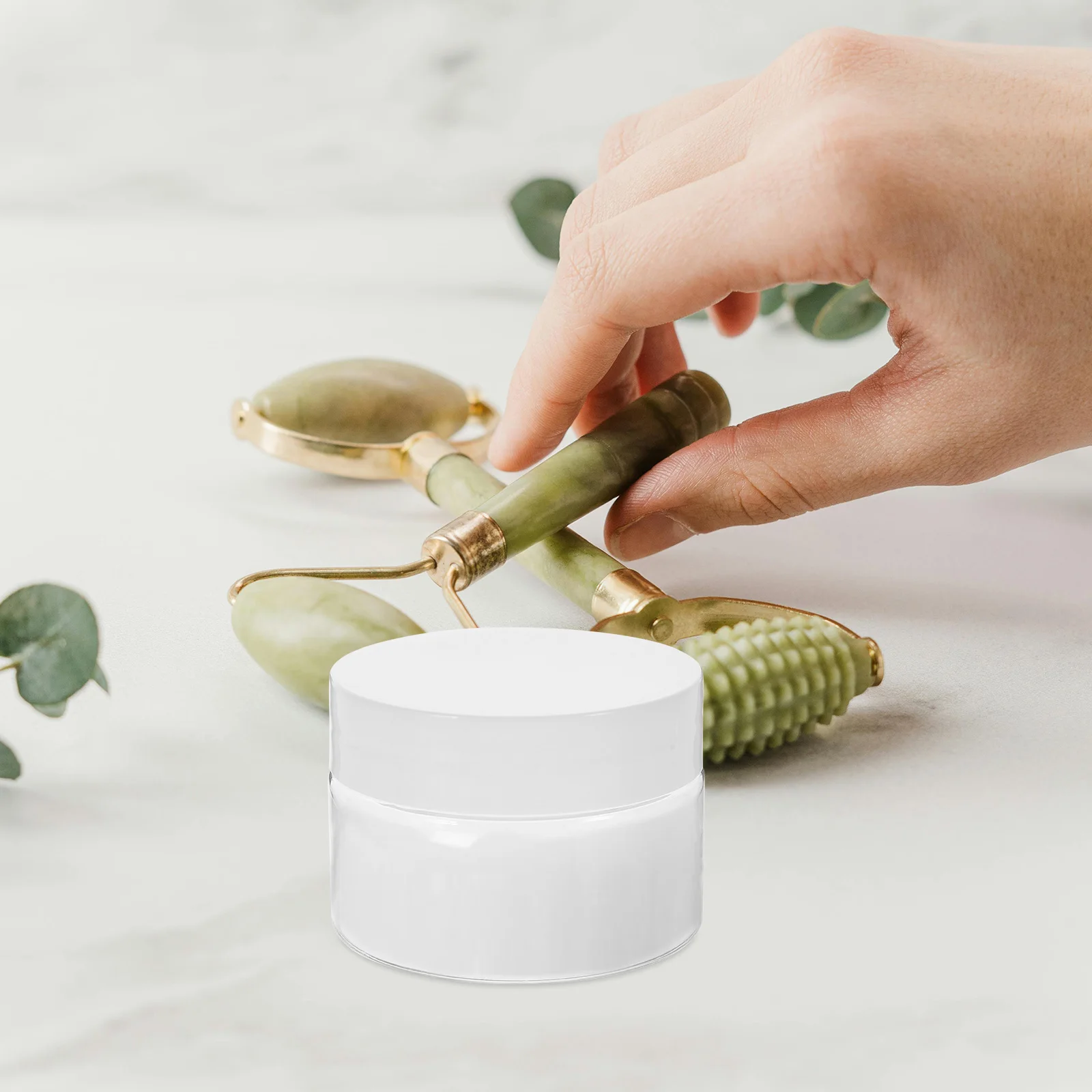 

6Pcs Transparent Wide Mouth Cream Bottles Travel Containers Refillable Small Cream Jars Storage 30g Containers with Lids