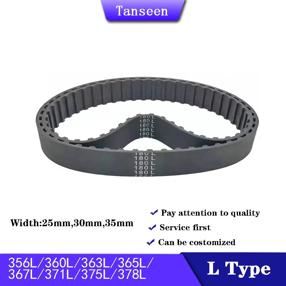 Trapezoid L Timing Belt 356L 360L 363L 365L 367L 371L 375L 378L Width 25/30/35mm Rubber Belt Closed Loop