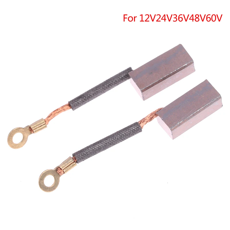 2pcs DC 12V24V36V48V60V Electromobile Sump Pump Motor Copper Carbon Brush 6*8*17mm Cycling Accessories