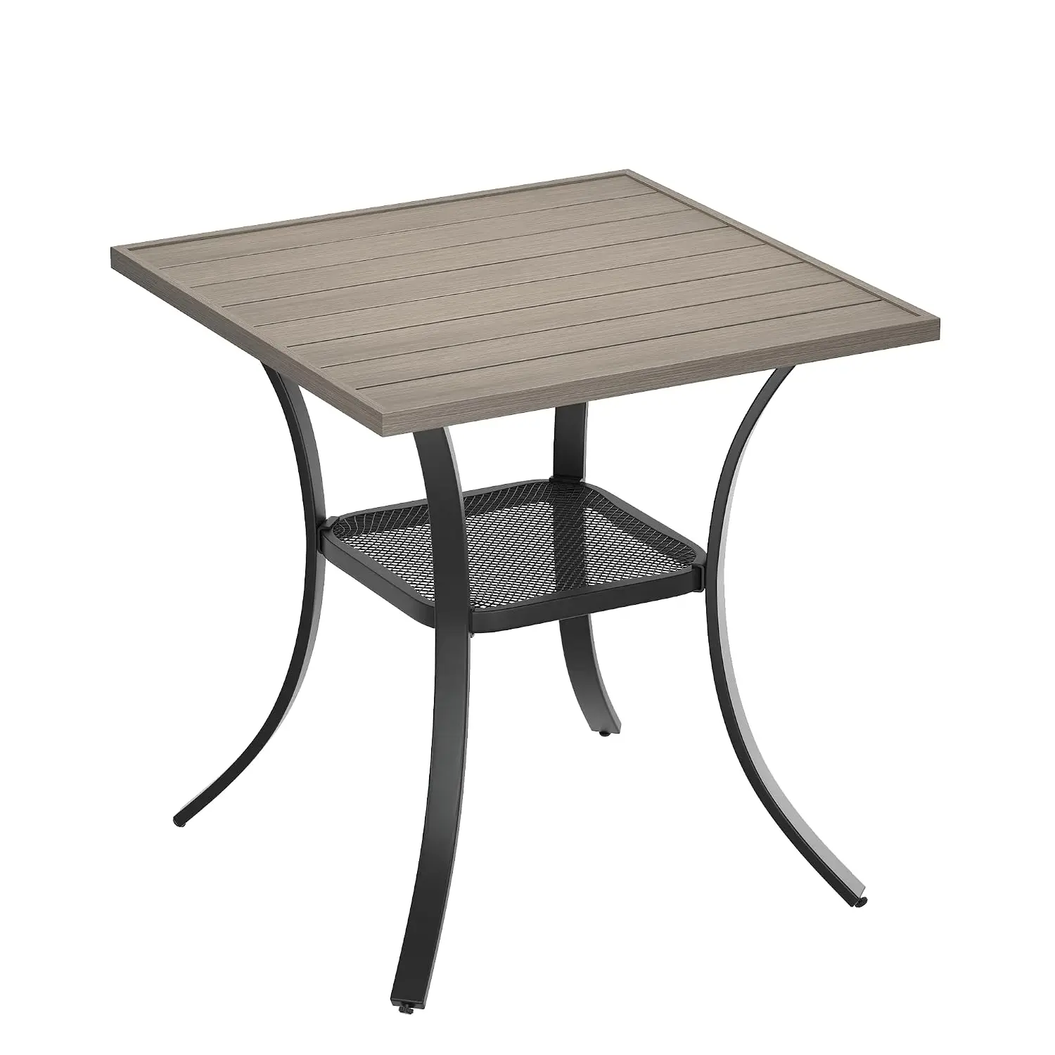 Small Square Patio Table, 27.6" Metal Outdoor Dining Table | All Weather Outsides Table for 2, Deck, Garden &, Customized