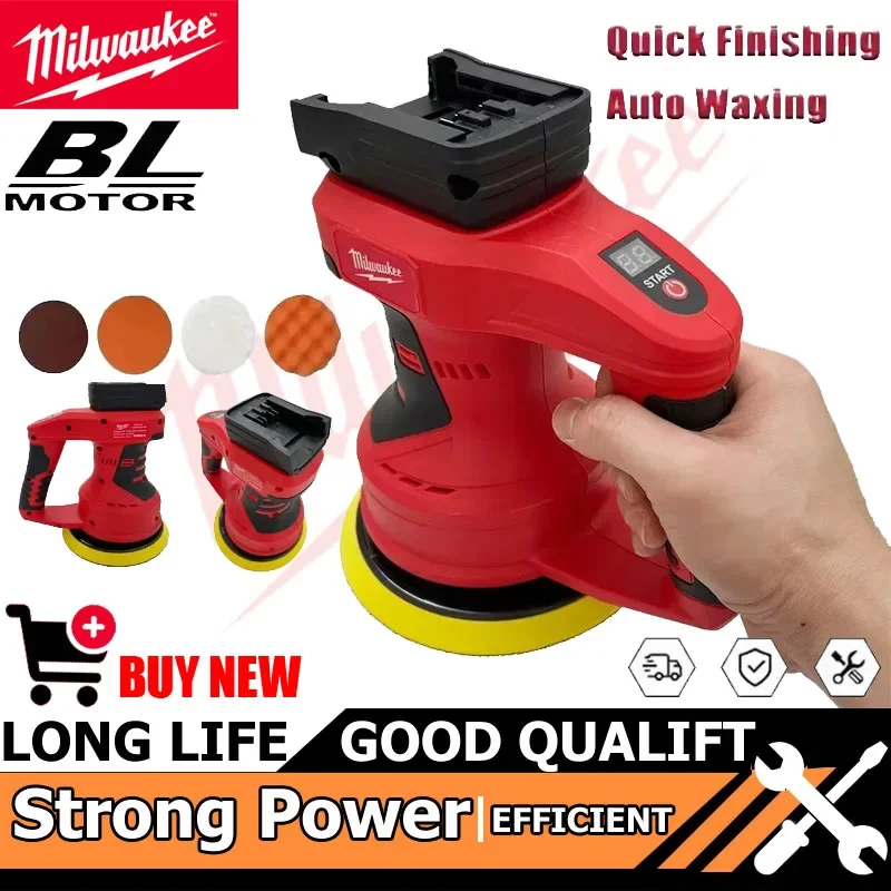 

Milwaukee Cordless Car Polisher 8 Gears Brushless Electric Polishing Machine Waxing Sanding Sealing Power Tools For Battery