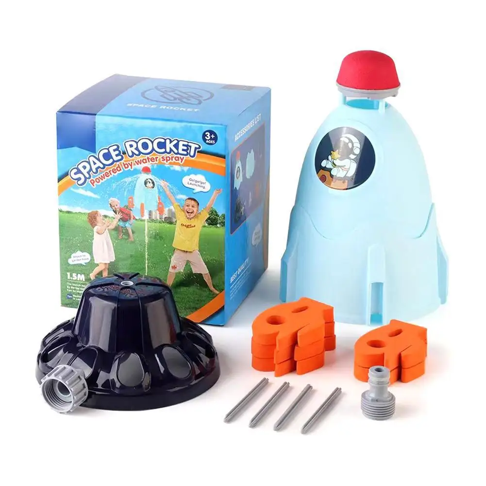 Brinquedo lançador de foguetes, aspersor de água ao ar livre, jardim, gramado, spray de água para crianças, verão, irrigação, brinquedos de foguete