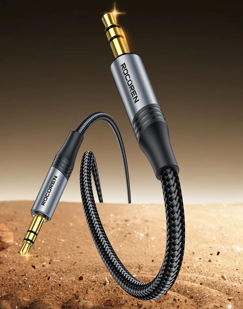 Rocoren Câble Jack 3.5mm AUX 1M Nylon Tressé Hi-Fi Mâle vers Mâle 2 Rocoren Câble Jack 3.5mm AUX Maroc