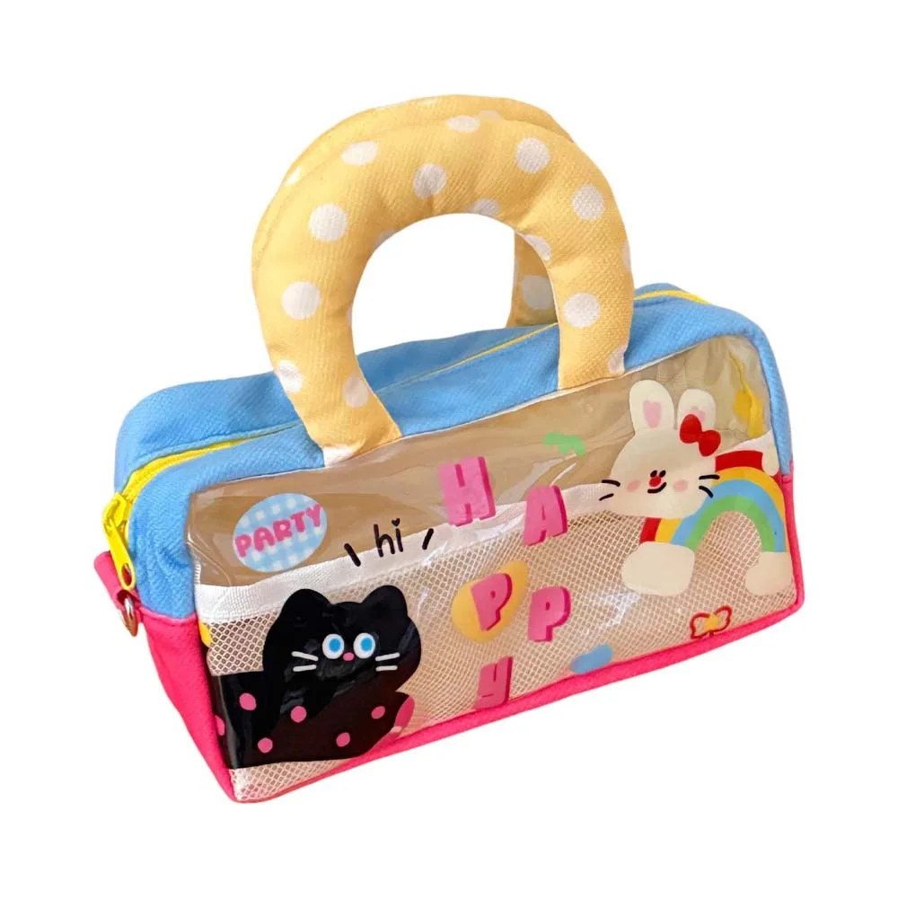 

Cartoon Y2K Cartoon Stationery Bag Animal Bear Bunny Dog Large Capacity Korean PVC Pencil Case Y2K Ins Aesthetic