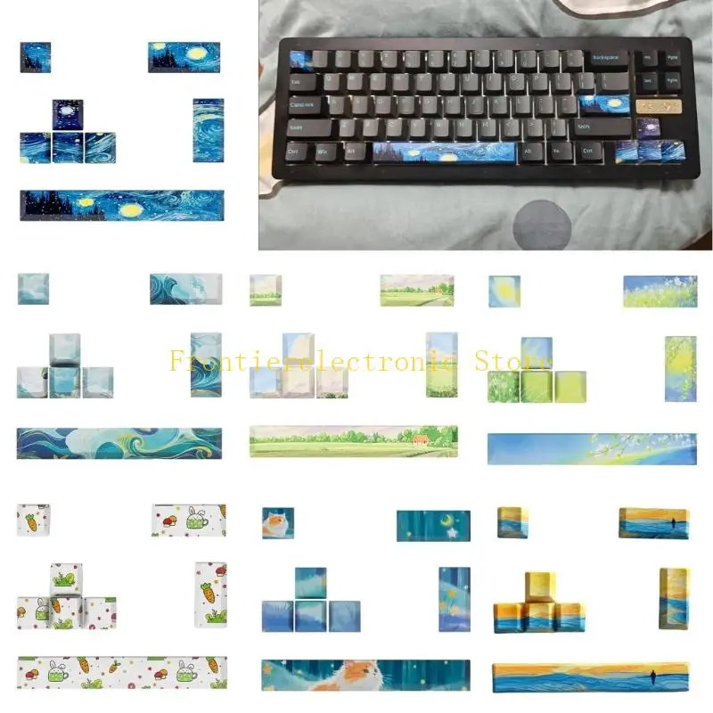 G8DB 8KEY Customed Mechanical Keycaps ESC ENTER 6.25U Barra espacio PBT Perfil original teclado portada novedosa Diy