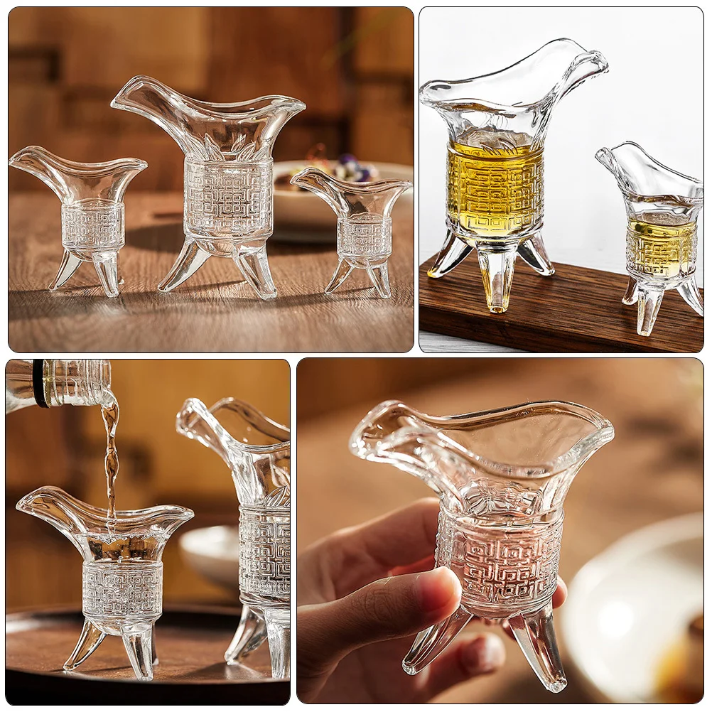 

1 Set Emperor Wine Cup Retro Design High Grade Glass Liquor Cup Decanter Kit Party Home Wedding Table Decor Vintage Style