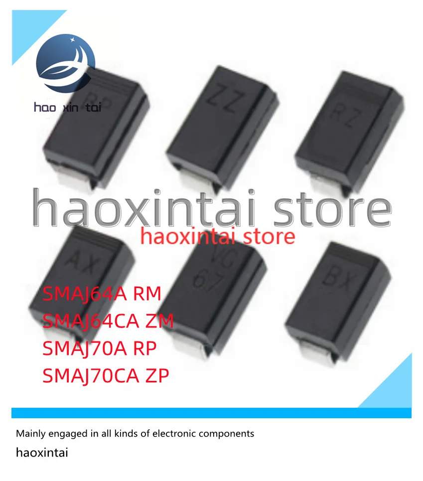 20PCS SMAJ64A RM SMAJ64CA ZM SMAJ70A RP SMAJ70CA ZP SMD TVS transient suppression diode SMA DO-214AC 64V 70V