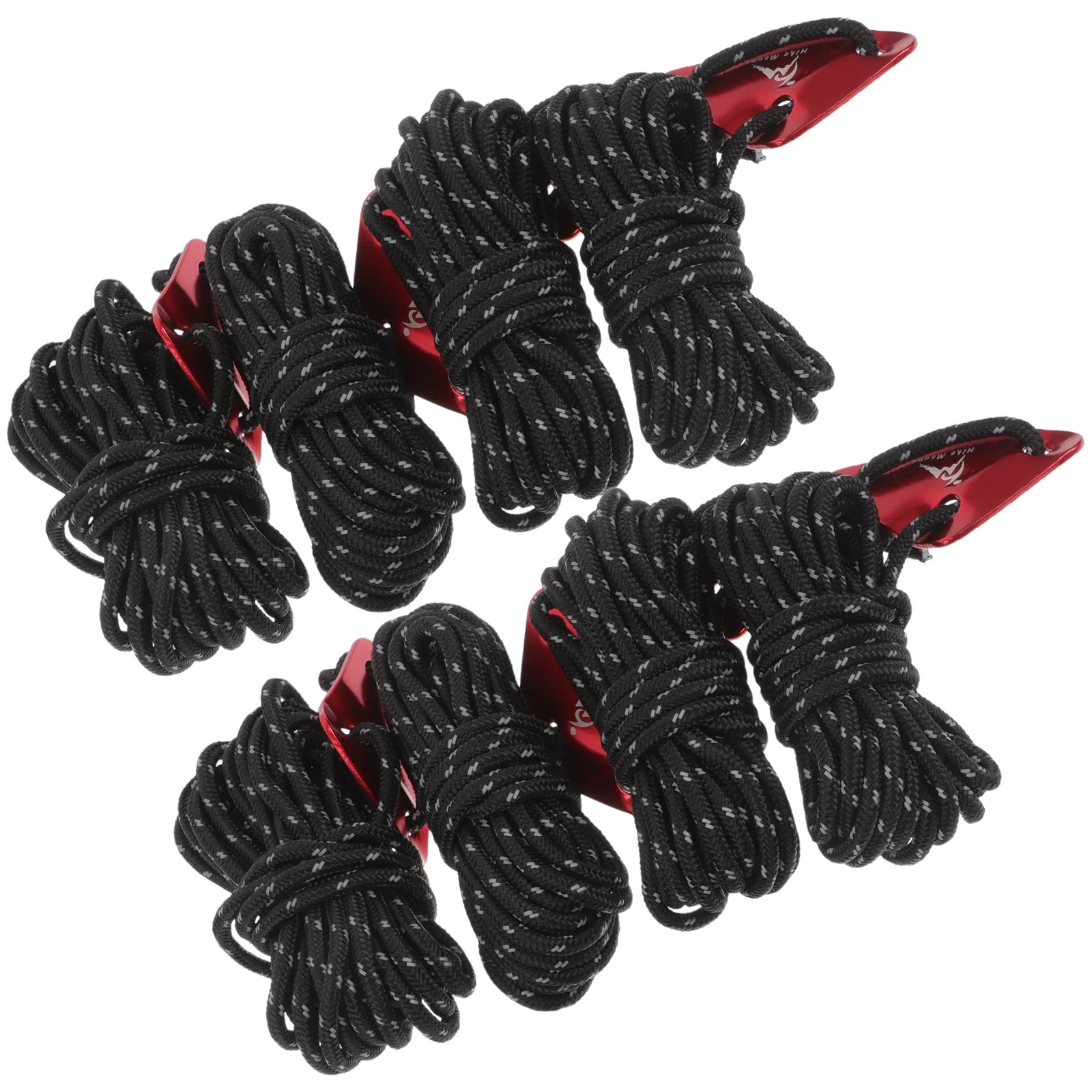 8 Uds cuerda de montañismo cuerda reflectante a prueba de viento para exteriores equipo de Camping cable de tienda ajustable seguro para senderismo