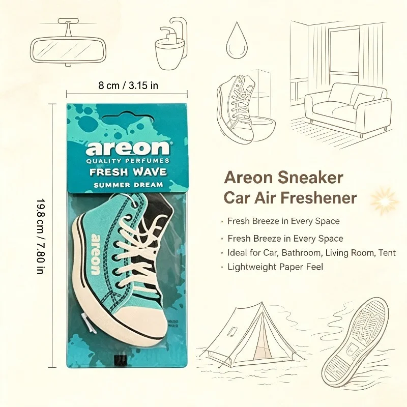 Sneaker Shaped Car Air Freshener 6 Styles 100 Pack Hanging Scent Paper Cards For Auto Closet Home Decor