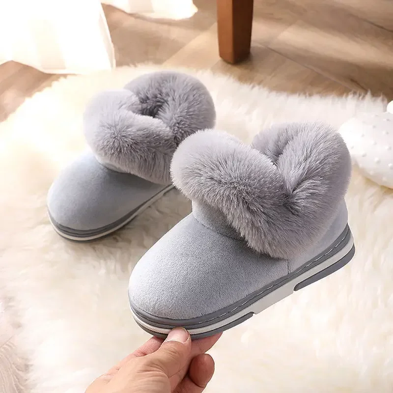 2024 Winter New Breathable Girls Warm Snow Boots Thick Cotton Shoes Kids Snow Boots Baby Boots Casual Shoes Cotton Fabric