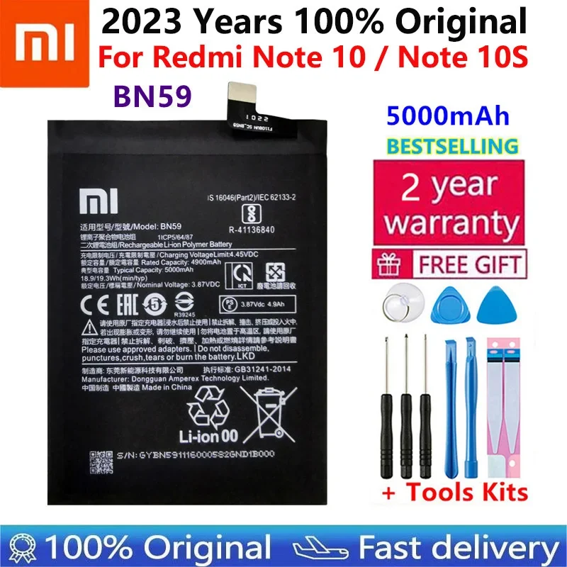 100% Original BN46 BN4A BN53 BN54 BN55 BN59 BN62 Battery For Xiaomi Redmi 7 9T 10X POCO M3 Note 7 8 8T 9 9S 10 10S pro Batteries