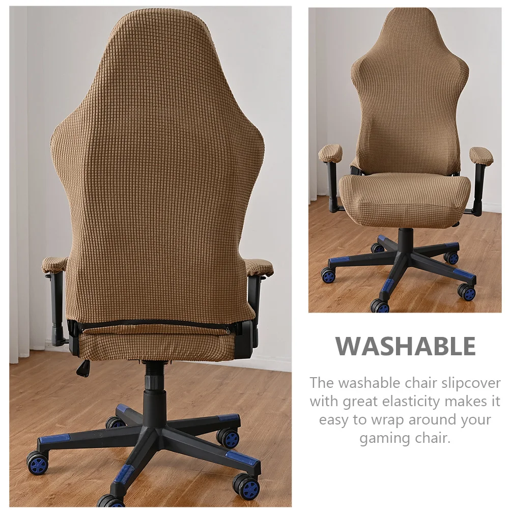 

1Set Gaming Chair Cover Elastic Washable Slipcover Protector for Office Computer Chair Pet Scratch Proof