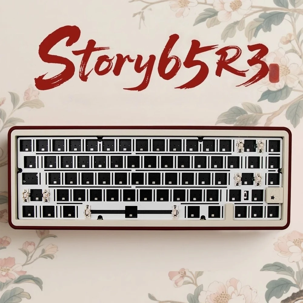 

STORY65 R3 Комплект клавиатуры Беспроводная трехрежимная прокладка с возможностью горячей замены RGB Алюминиевый комплект клавиатуры с ЧПУ Персонализированная механическая клавиатура на заказ