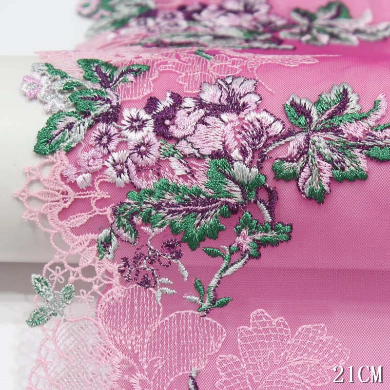 31Y/lot Floral Embroidered Lace Trim Leave Pattern Lace Trims For Sewing Dress Lingerie Clothes Bra Decor Trimmings