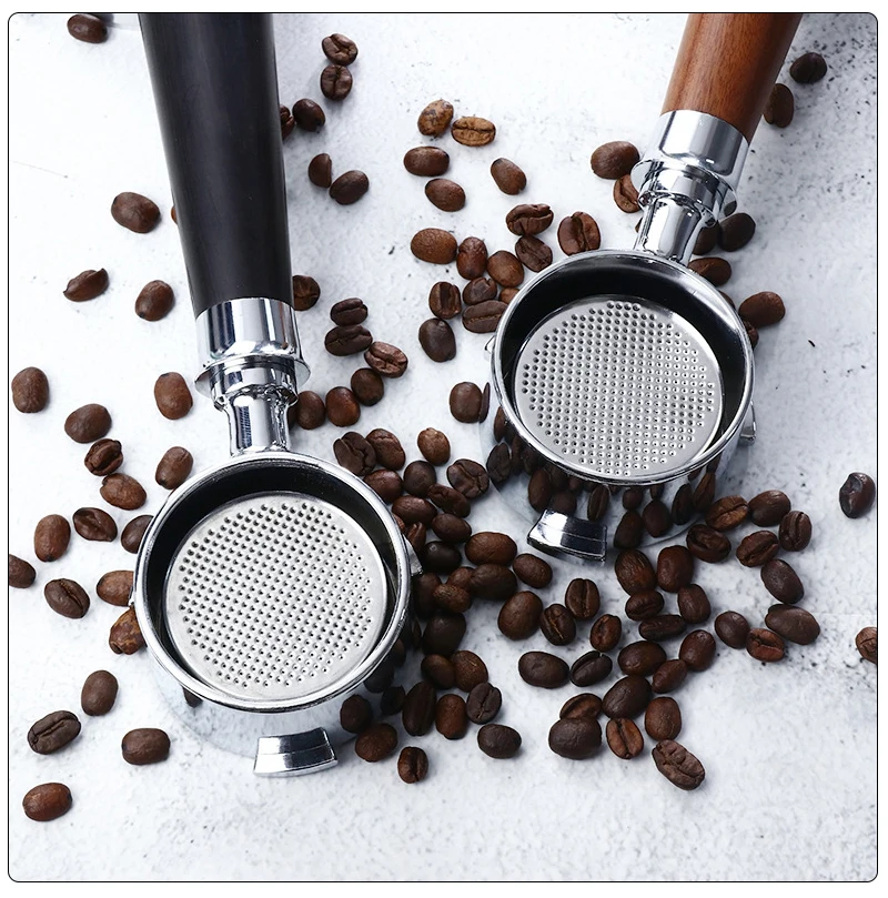 51mm Kaffee-Bodenloser Siebträger mit Doppelauslauf für Delonghi Dedica EC680 EC685 Espressomaschine Zubehör Barista-Werkzeuge – Detail 8