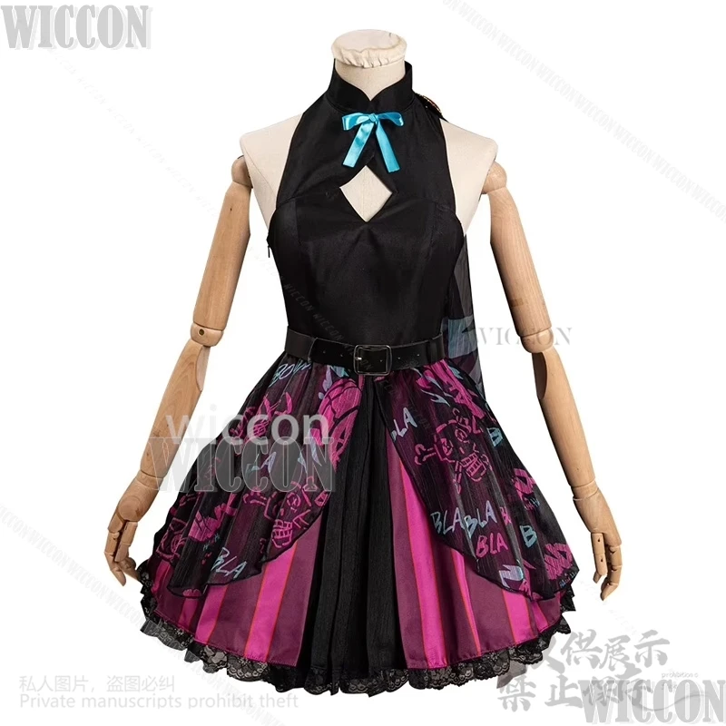 Jinx Arcane S2 Game LoL Cosplay Costume Witch Dark Dress Lolita Suit Hat Wig Woman Girl Sexy Carnival Party Roleplay Customized