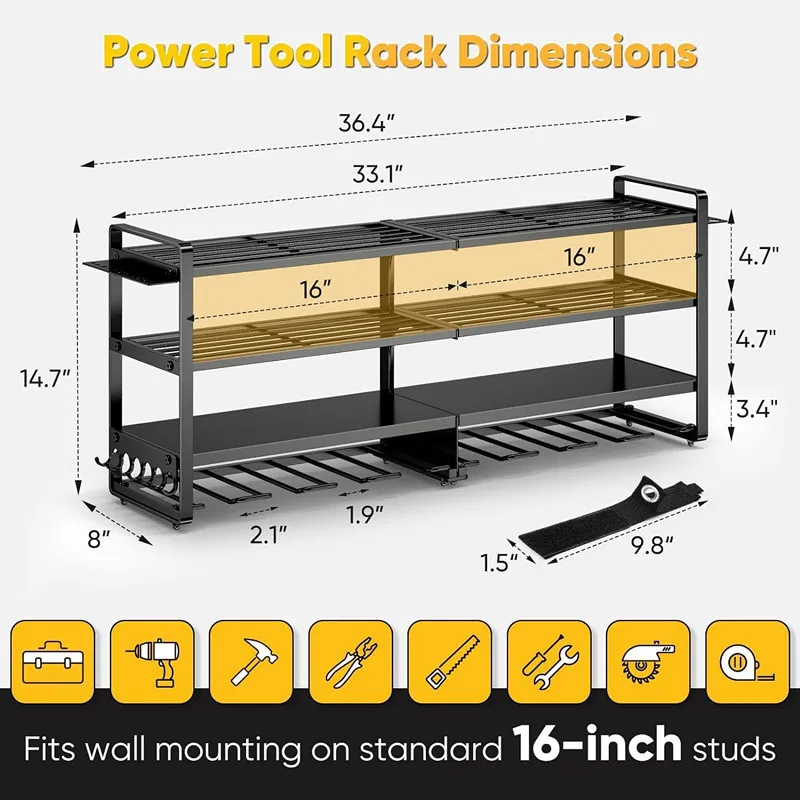 Eisen Multifunktionale Bohrer Rack Wand Montiert Elektrische Werkzeug Rack Hand Bohrer Lagerung Rack Garage Schraubendreher Organizer Werkzeuge