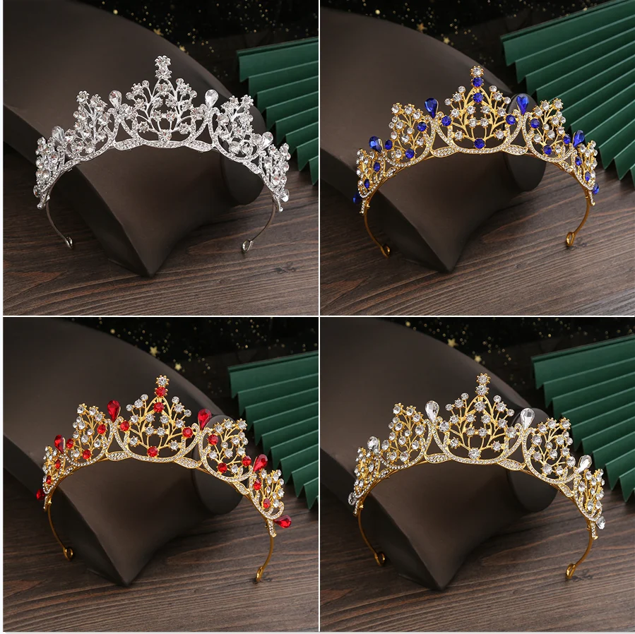 fashion Wedding Crown Hair Jewelry Bridal Hair Accessories Women Crown Rhinestones Crystal Bride Queen Party Crowns High quality