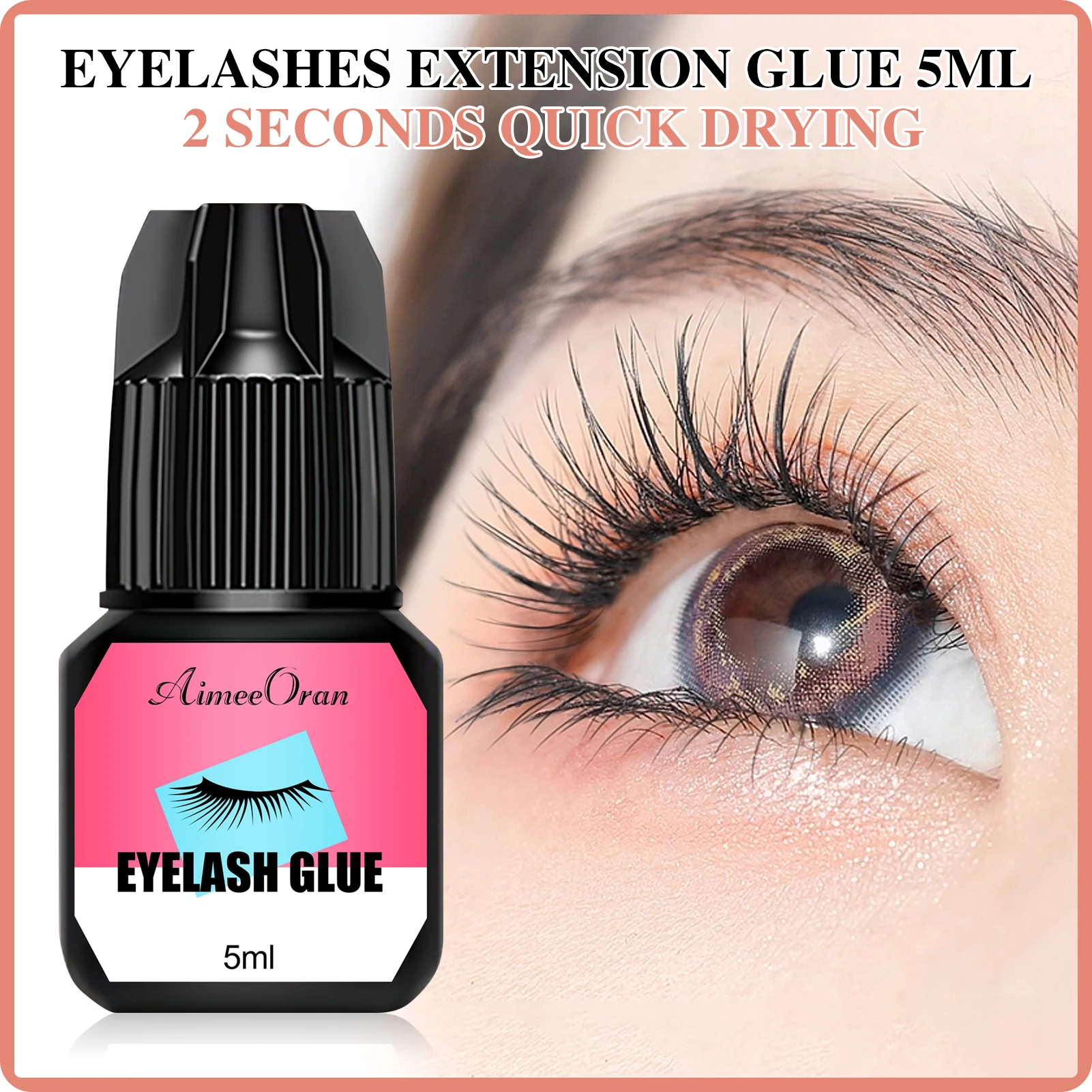 5Ml Wimperverlenging Lijm Individuele Wimpers Niet Irriterend Langdurig Smaakloos 3S Langzame Lijm Voor Professionele Make-Up