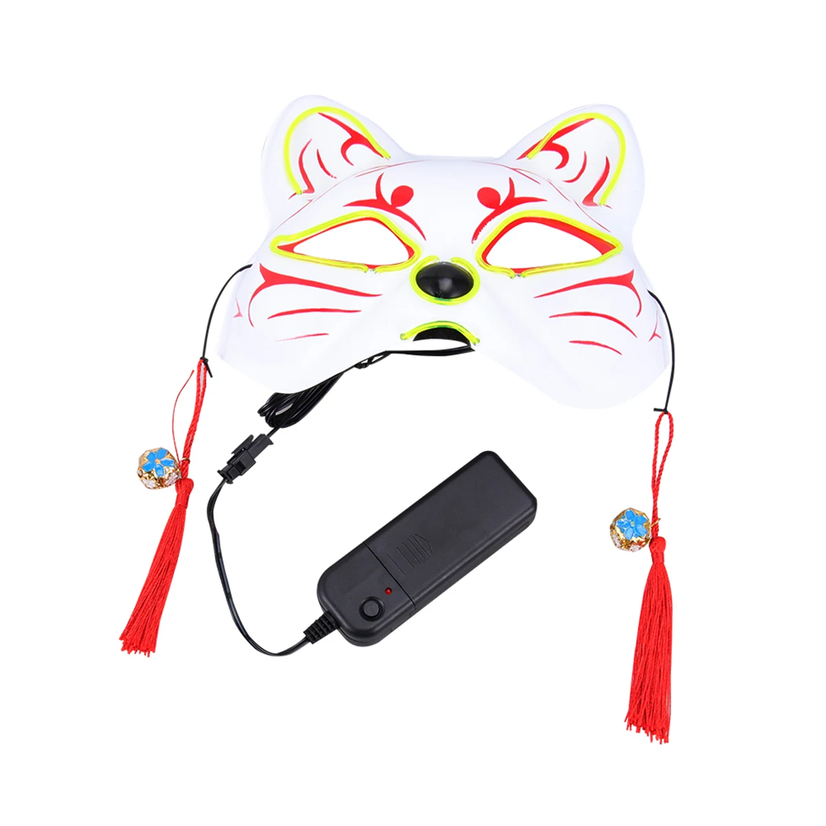 

1pc Glow Kitten El Glow Durable for Led Light-Up Mask Party Carnival Halloween Festivals Premium Luminous Mask Material