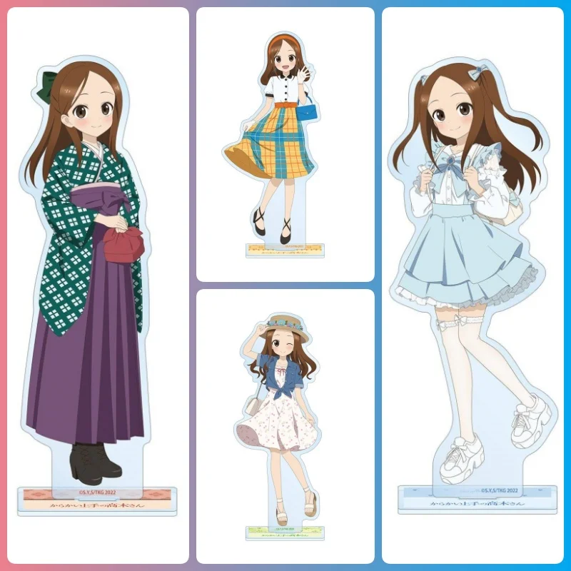 Anime Teasing Master Takagi-san Acrylic Stand Model Figure Cosplay Plate Holder Topper Fans keychain Desk Decor Plate Gift 15cm