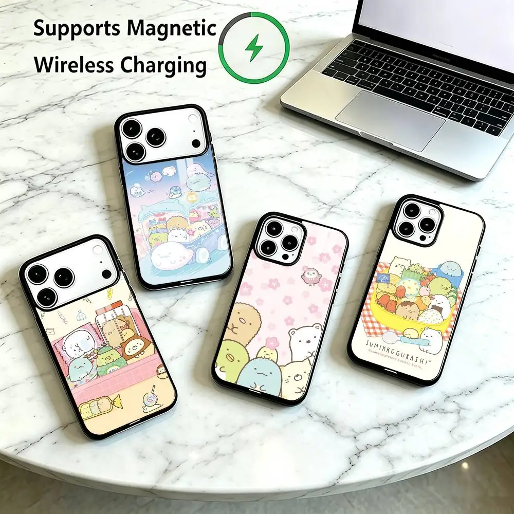 Cute S-Sumikko Gurashi  Phone Case For iPhone18 17,16,15,14,13,12,11 Plus,Pro Compatible with magnetic wireless charging