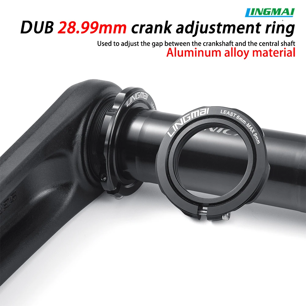 ROAD MTB Crank Chainring Adjuster Bottom Bracket Preload Adjuster Kit DUB Crank 28.99 Spindle Adapter Aluminum Alloy