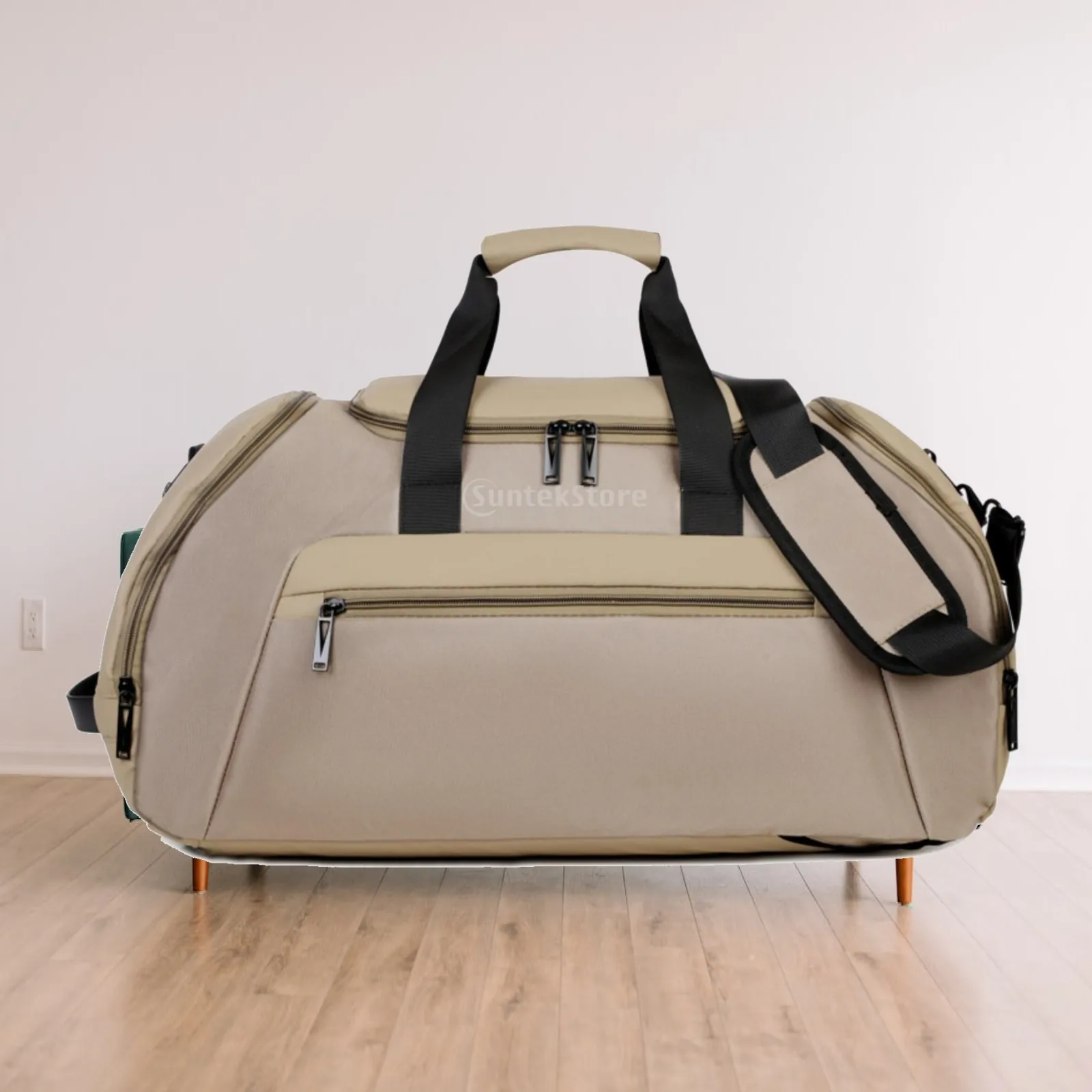Gym Bag with Shoe Compartment Structured Gym Bag with Wet Pocket Sports Duffel with Wet Pocket Adjustable Sturdy for Commuters