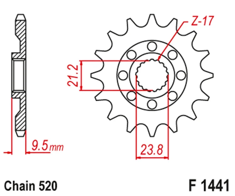 520 Motorcycle Front Sprocket Pinion For Suzuki RM-Z450 RMZ450 RM-Z 450 2005-2012 RMX 450 Z RMX450Z 2010-2019