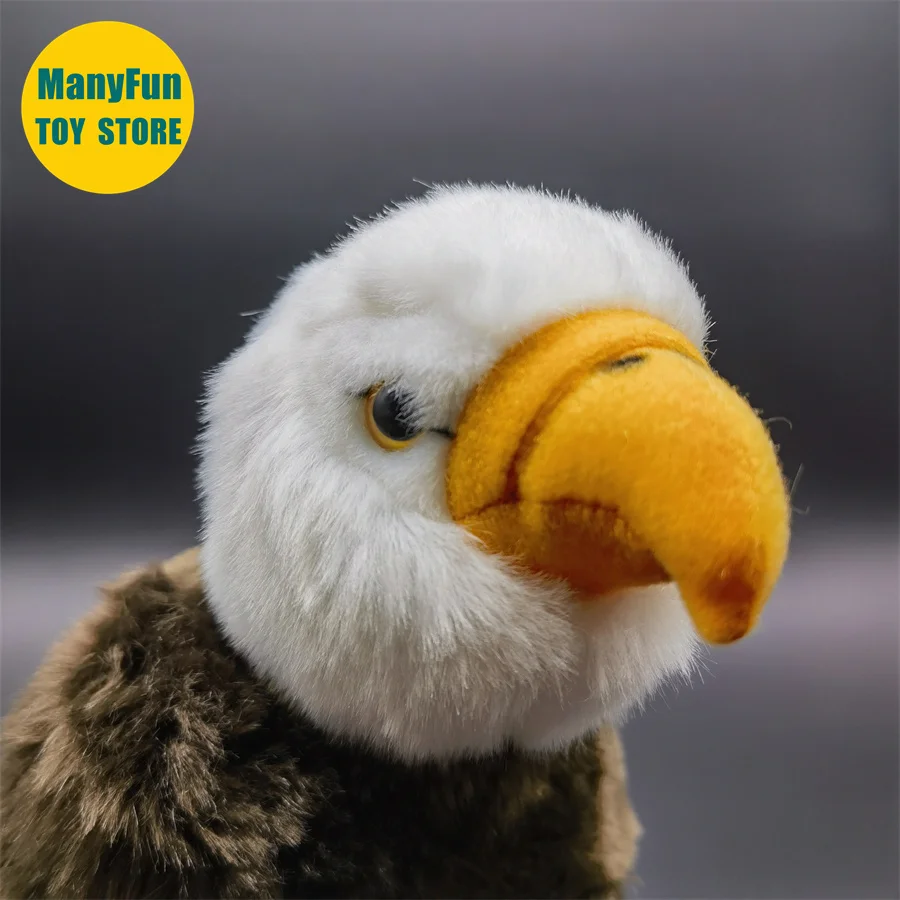 Bald Eagle Plush Toy High Fidelity Raptor Eagle Plushie Falcon Peluche Lifelike Stuffed Animals Simulation Doll Kawai Toy Gifts