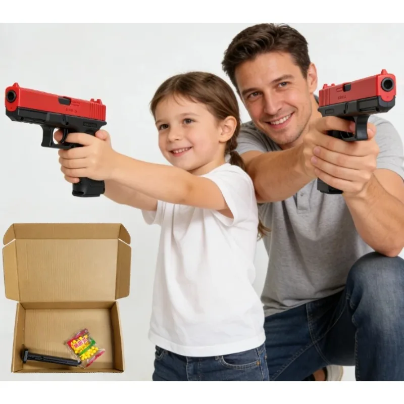 لينة رصاصة الادسنس مسدس دليل G17 مسدس لعبة مجلة سفلية مع الليزر الرياضة في الهواء الطلق CS لعبة سلاح للأطفال الكبار هدية #1