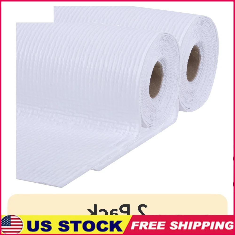 

2 упаковки, неклейкая подкладка для полки, гладкая верхняя часть, нескользящая, простая установка, рулон 20 x 18 футов, защита кухонного шкафа