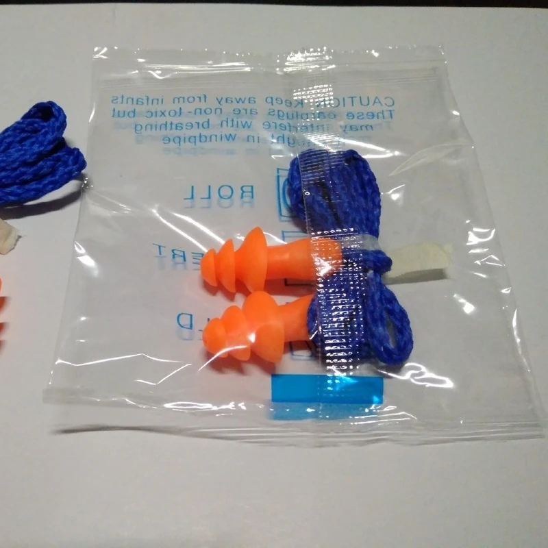 10Pcs Soft Silicone Corded Ear Plugs Ears Protector Reusable Hearing Protection Noise Reduction Earplugs Earmuff