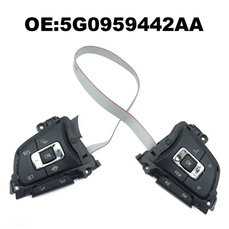 G7NA Ergonomisches Lenkrad, Multifunktionstaste, hochempfindliche Bedienung, 0,2 s Reaktionszeit, LED-Anzeige 5G0959442AA – Detail 3