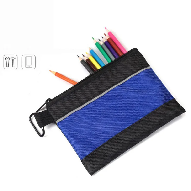 2026 New Portable Zipper Waist Bag Pencil Case Electrical Hardware Tool Cosmetics Oxford Cloth Storage Bag (Excluding Tools)