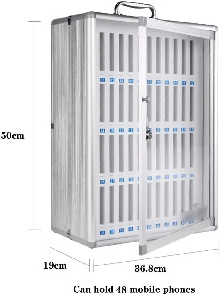 خزانة تخزين الهاتف، صندوق إيداع آمن للهاتف مثبت على الحائط، صناديق الهاتف المحمول مع أقفال الموظفين #3