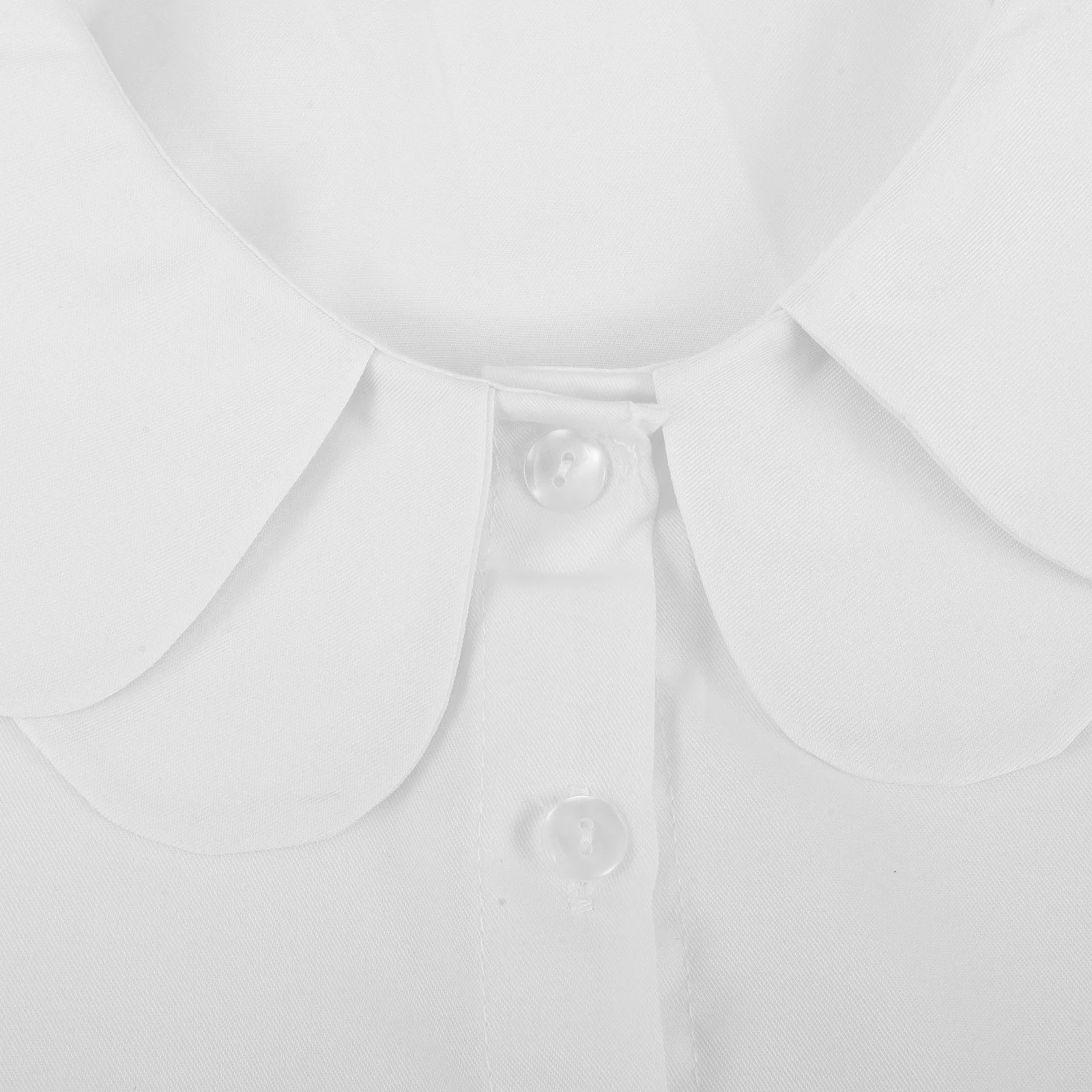 Blanc Double couche détachable Faux col femmes élégant col rond demi-chemise Blouse insérer col Dickey pull superposition