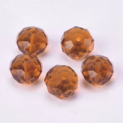 Rondelle Faceted Czech Crystal Glass Deep Brown Color 3mm 4mm 6mm 8/10/12/14/16/18mm Loose Spacer Beads for Jewelry Making DIY