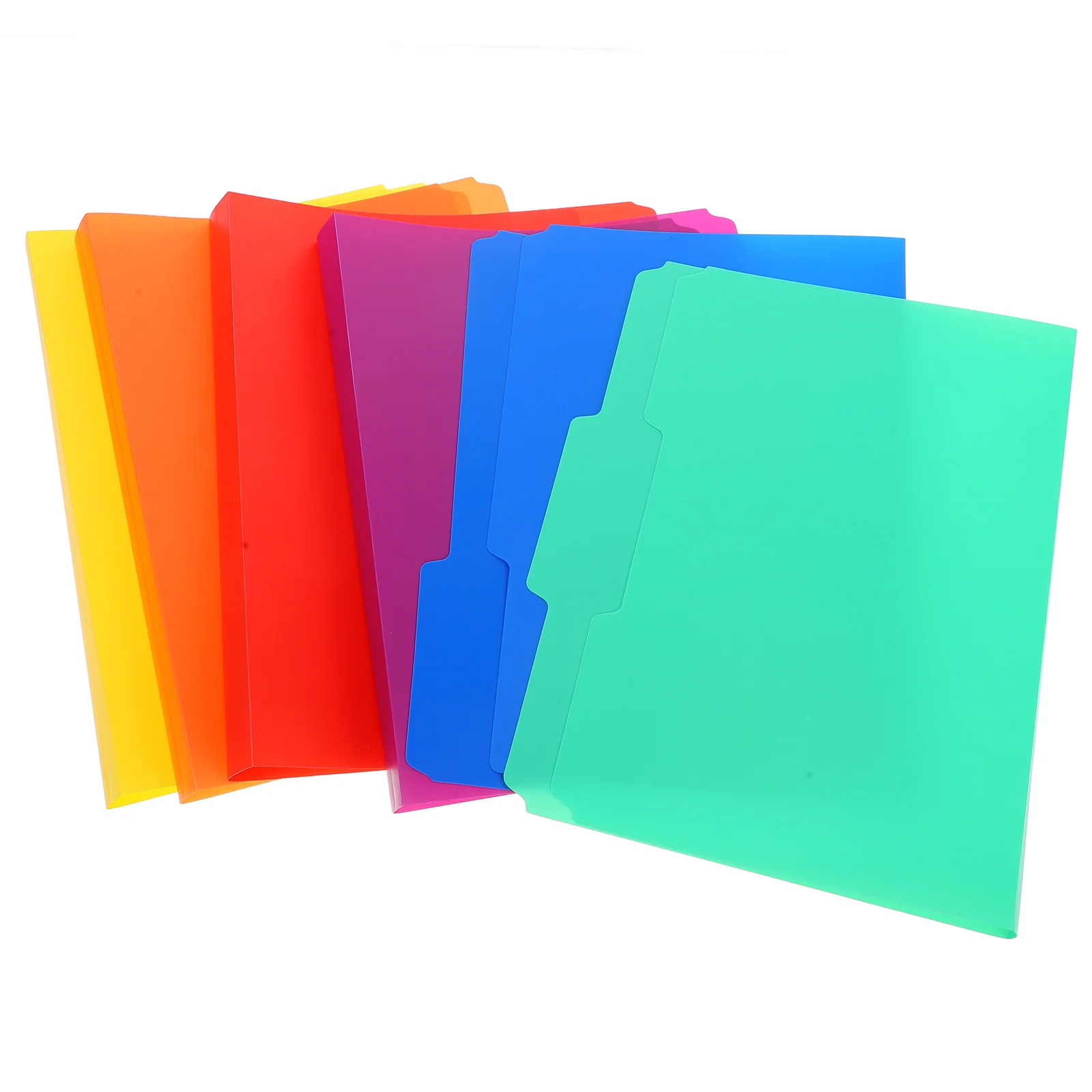 

6Pcs Plastic File Folders Colored Folders for Filing Cabinet Document Organization Colorful File Folder Organizer Bulk Paper