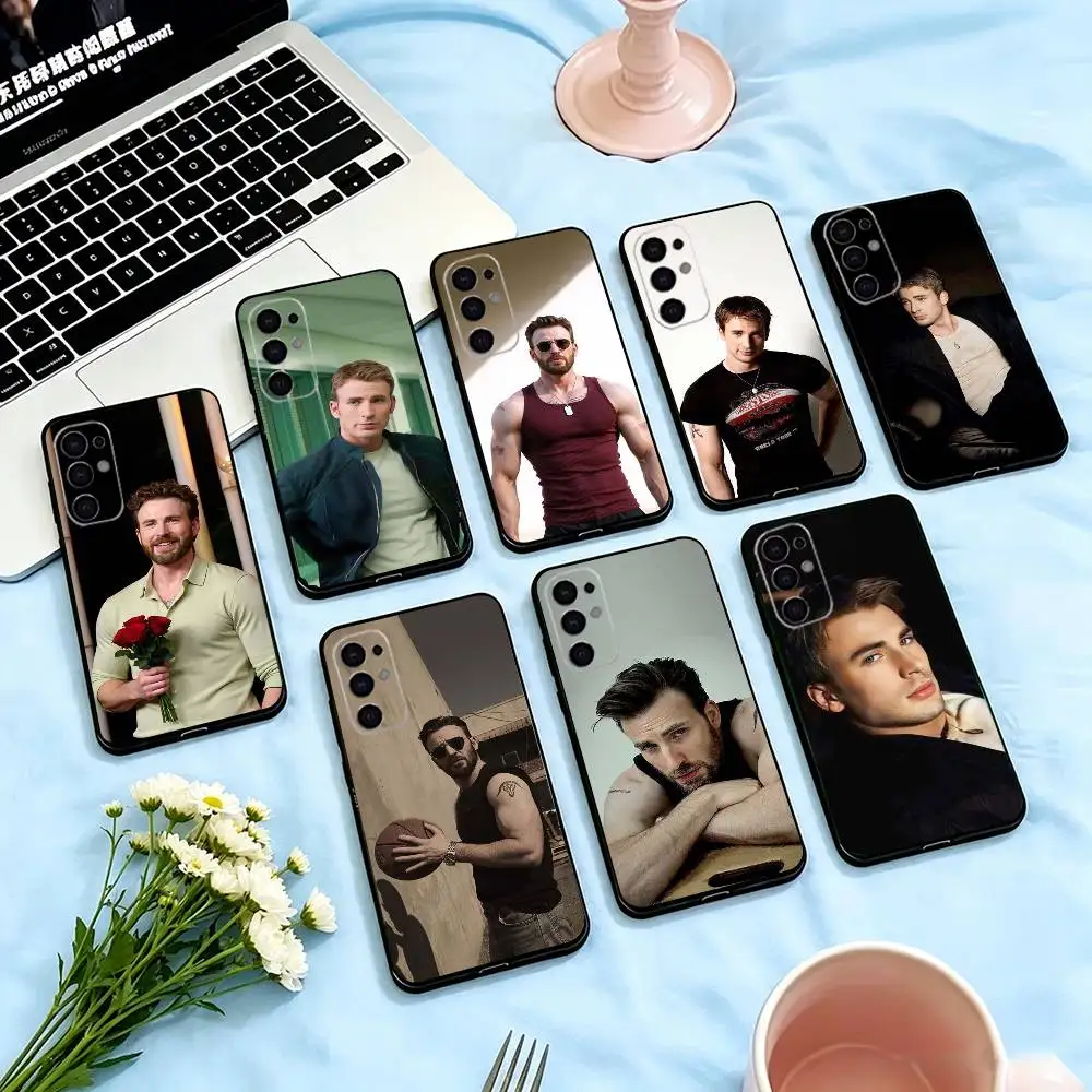C-Chris E-Evans  Phone Case Black Silicone Soft For Samsung S26,S25,S24,S23,S22,S21,S30,Ultra,Plus,Fe,Lite